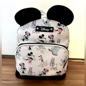 New Disney Backpack with Mickey and Friends - Black and White